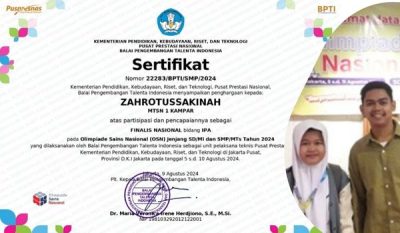 Finalis olimpiade sains nasional ipa mtsn 1 kampar